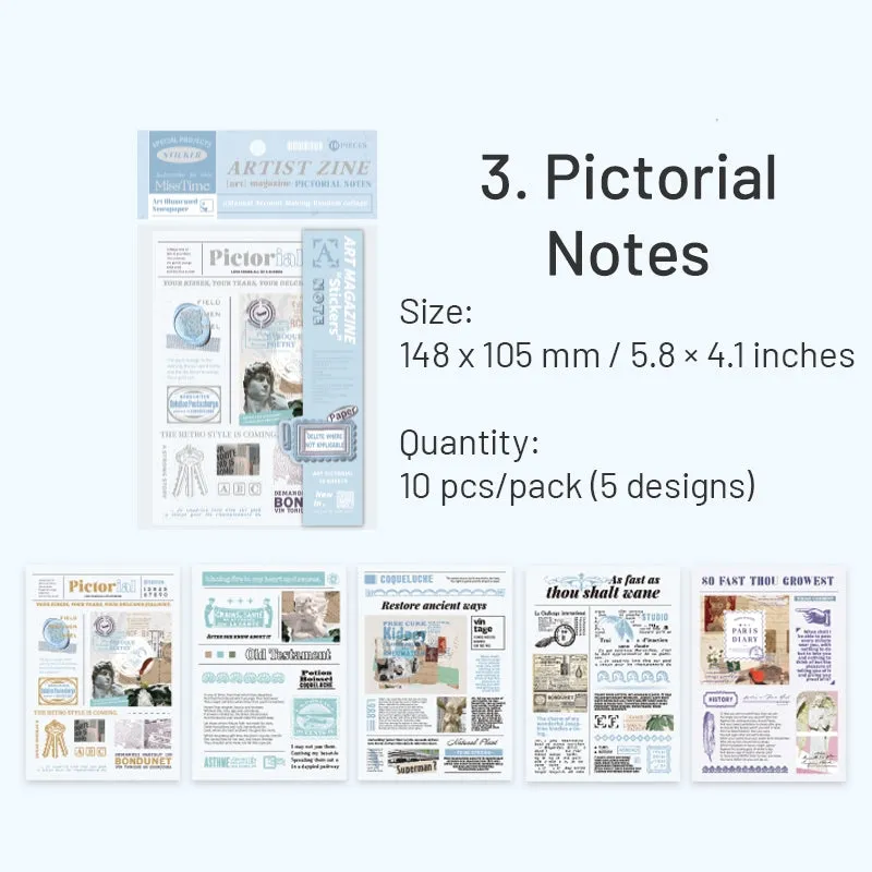 Art Magazine Pictorial Paper -  Words, Flowers, Sculptures, Piano