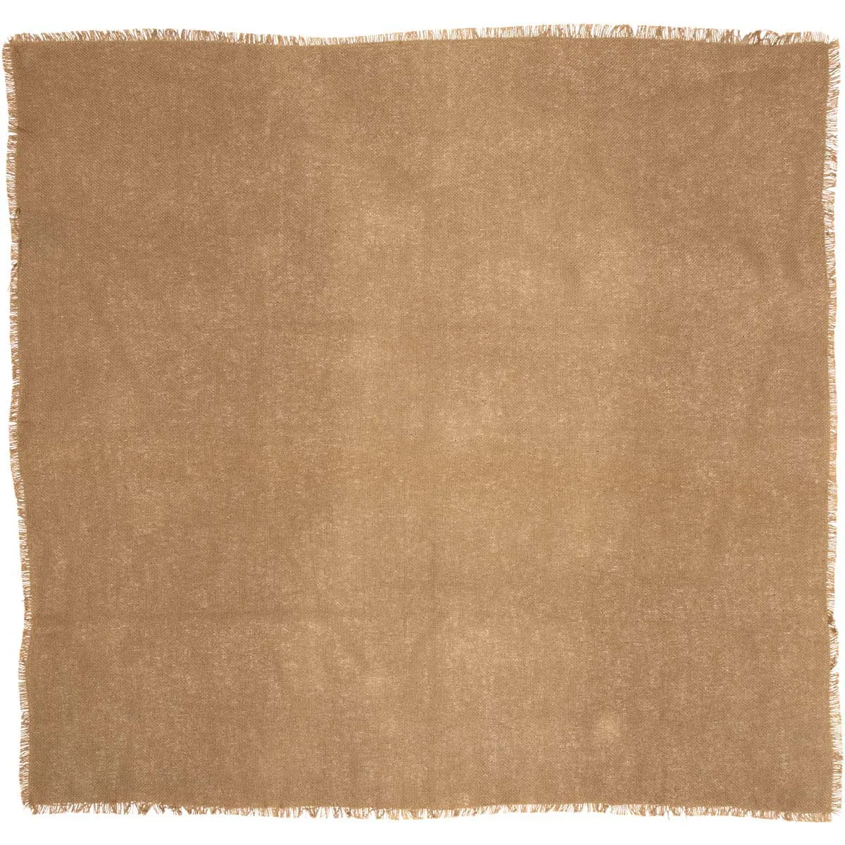 Burlap Natural Table Topper Fringed 40x40
