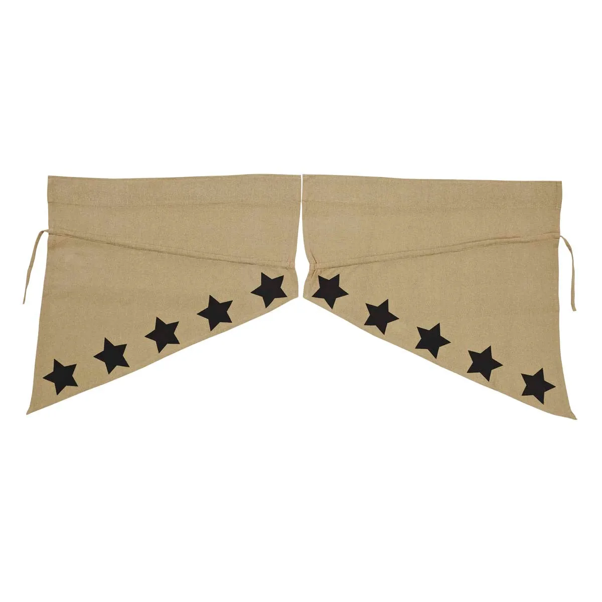 Burlap w/ Stencil Stars Swag Set of 2
