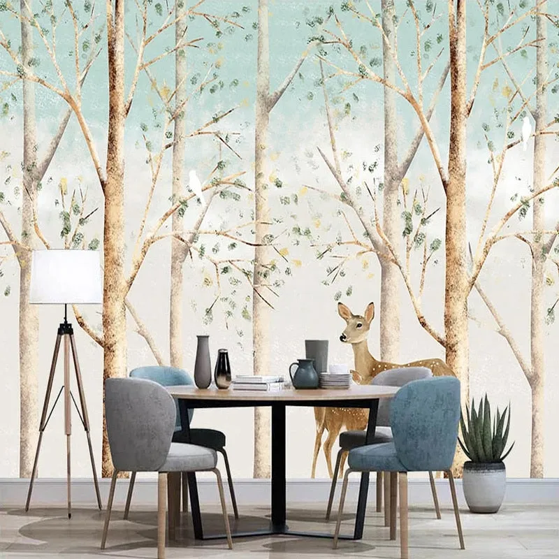 Elk Deer Forest Wall Murals Wallpaper