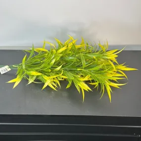 Plastic Leaf Bush - 7 Stems Per Bush - Yellow - 57113