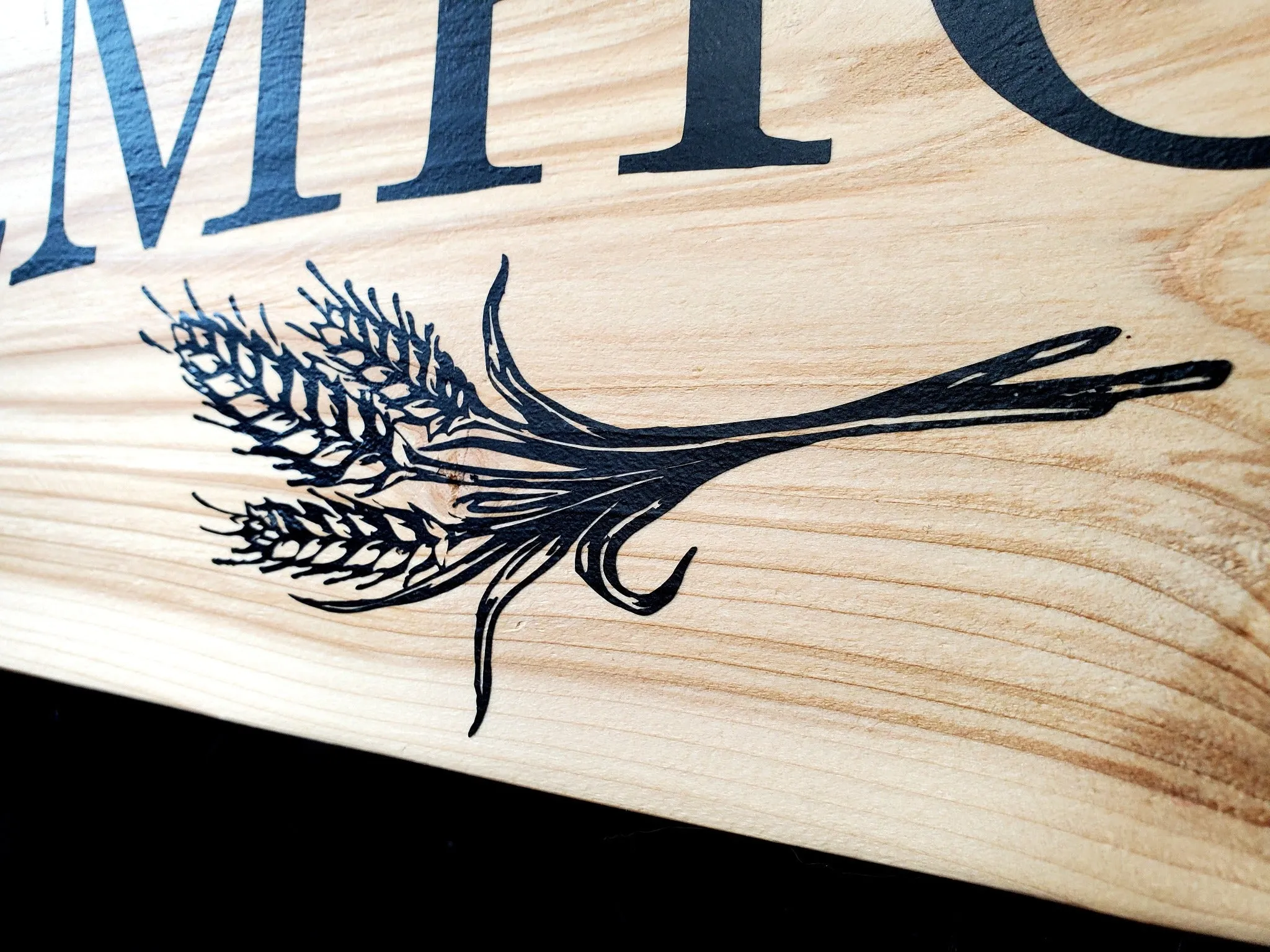 Rustic Wood Farmhouse Sign with Raffia Bow - Perfect for Home Decor and Gift Giving!