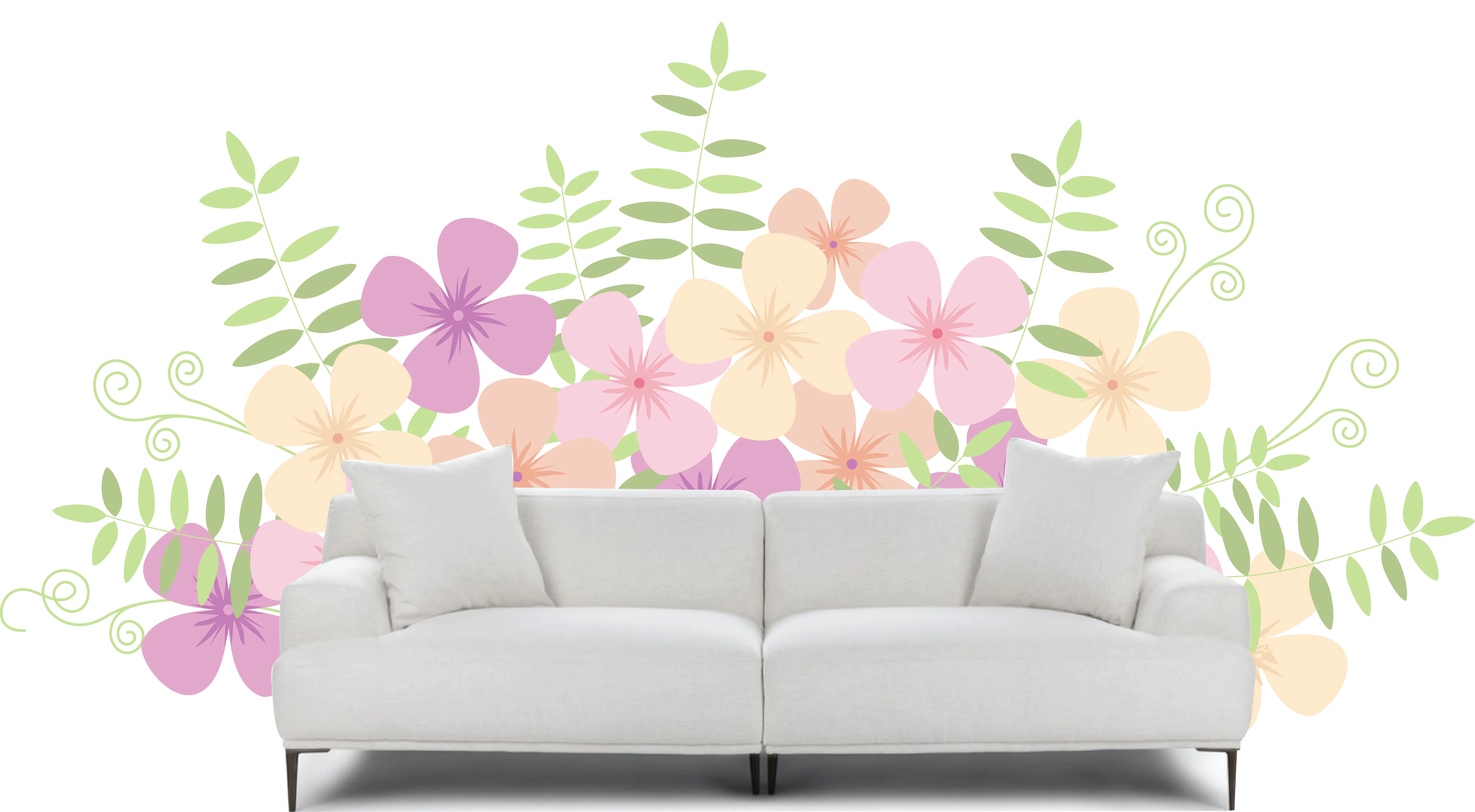 Sweet Pea Spray Paint-by-Number Mural