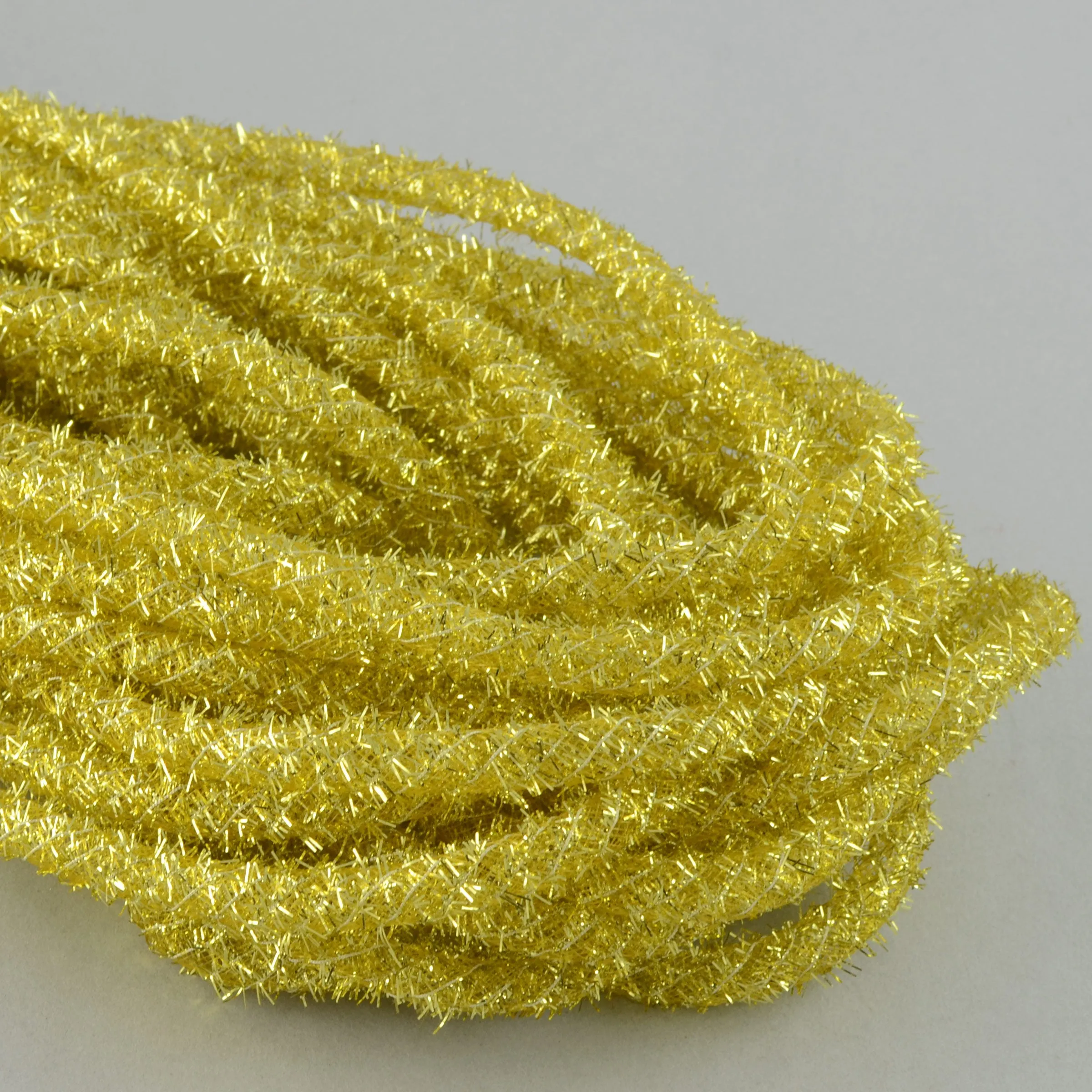 Tinsel Flex Tubing Ribbon: Metallic Gold (20 Yards)